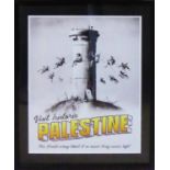 BANKSY 'Walled off Palestine', original poster, purchased from the Walled Off Hotel,