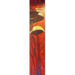 GINETTE FIANDACA 'Fungi', acrylics on canvas, 240cm x 50cm.