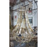 MERC LOUIS MANUSCRIPT CHANDELIER, 90cm drop.