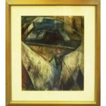 CHARLOTTE CHEVERTON (British 1960-1991) 'Study of Tim's Boat', 1987, mixed media, 44cm x 36cm,