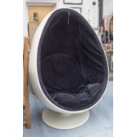 OVALIA STYLE EGG CHAIR, after Henrik Thor Larsen, 150cm H.