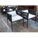 UNOPIUINCE COLLECTION CHAIRS, a set of six, 73cm H.