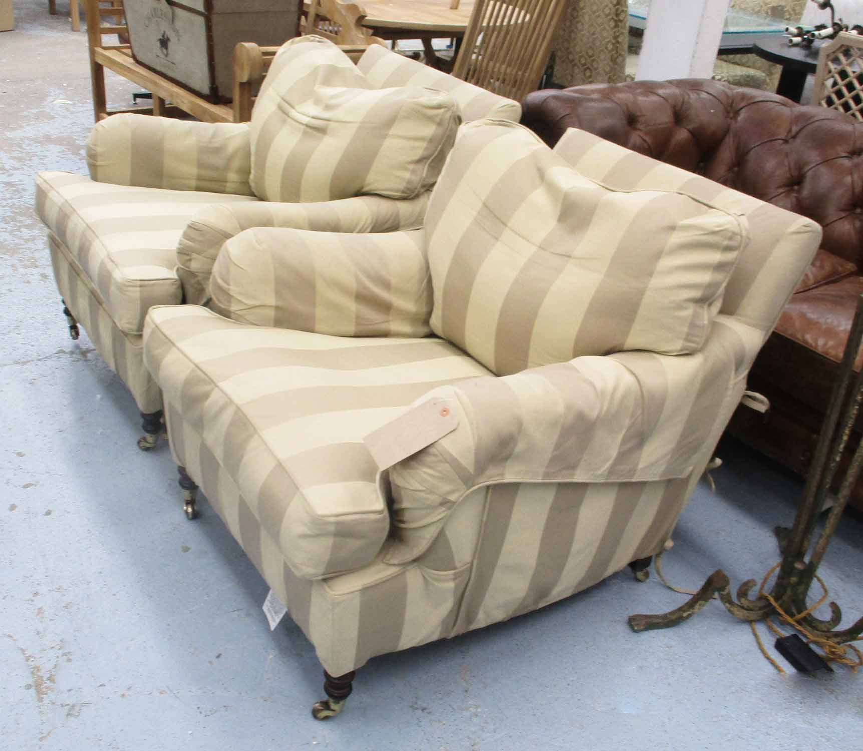 GEORGE SMITH ARMCHAIRS, a pair, - Image 2 of 2