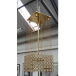 CHANDELIER, vintage 1970's Italian gilt metal with chains, 104cm H.