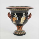 ANTIQUE CONTINENTAL PORCELAIN VASE, in the Greek Etruscan style circa 1870,