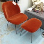 GUBI BEETLE LOUNGE CHAIR, and matching footstool.