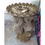 FOUNTAIN, French provincal style, with seahorse detail, 92cm H.