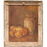 20th CENTURY FRENCH SCHOOL 'Hommage to Morandi', oil on canvas, signed 'Denis R' lower right,