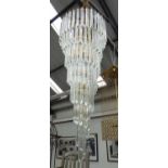 CHANDELIER, vintage Murano Quadedri spiral on gilt frame, 150cm H plus chain.