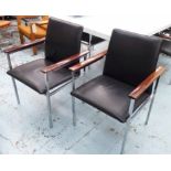 FRANCE AND SONS DINING CHAIRS, a set of six, by Sigvard Bernadotte, 1960's Danish rosewood 60cm W.