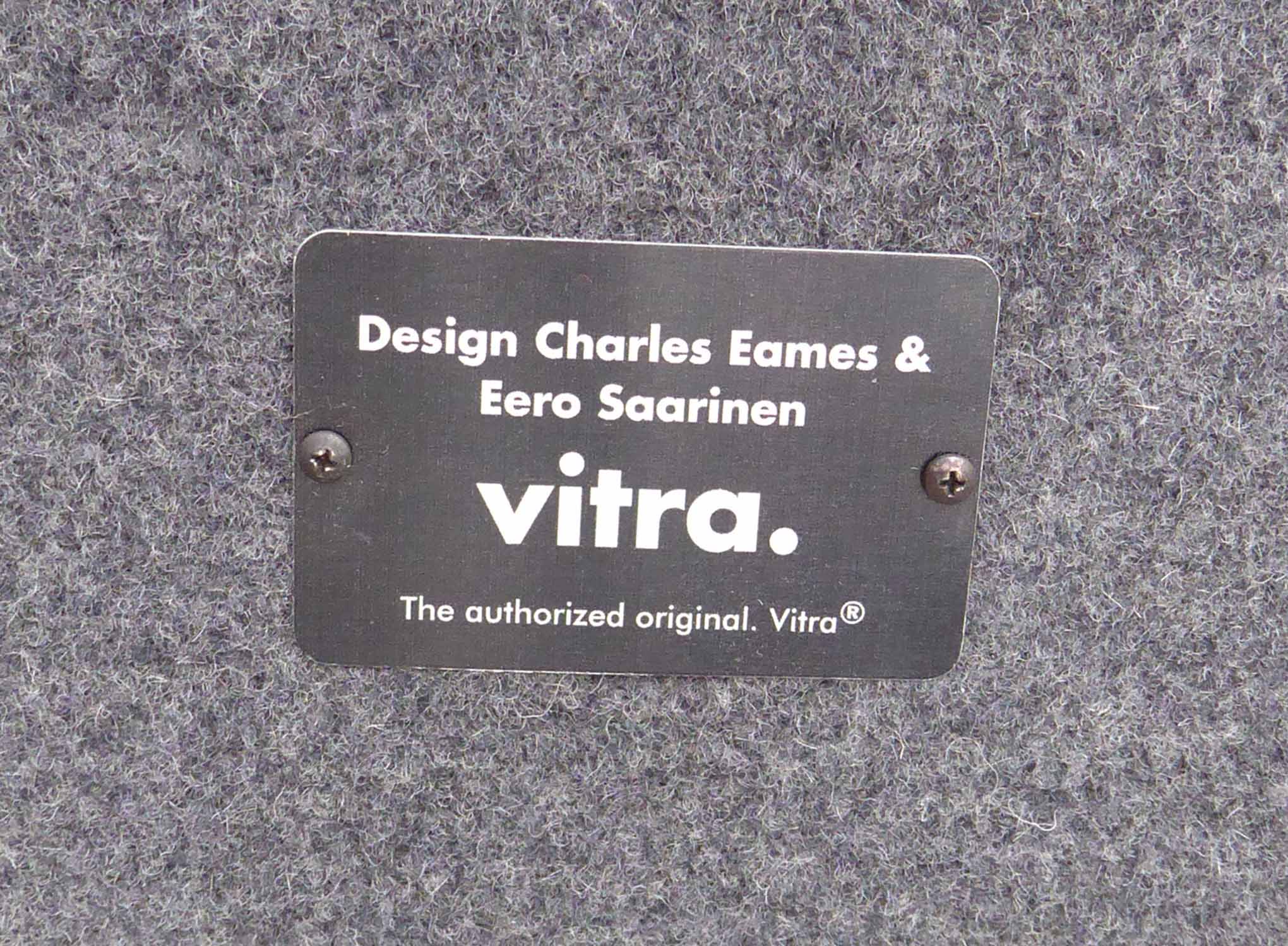 VITRA ORGANIC CHAIRS, a pair, in grey felt. - Image 2 of 2