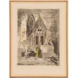 JOHN PIPER 'St Matthias-Stoke Newington-London', 1964, lithograph, handsigned, numbered edition 70,