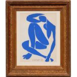 HENRI MATISSE 'Nu Bleu III', original lithograph from the 1954 edition, after Matisse's cut-outs,