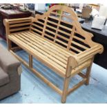 MARLBOROUGH STYLE ORANGERY BENCH, contemporary teak, 190cm W.