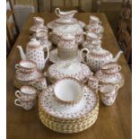 SPODE FLEUR DE LYS DINNER SERVICE, for twelve people.