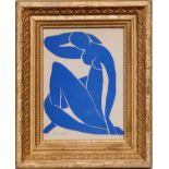 HENRI MATISSE 'Nu Bleu XII', original lithograph from the 1954 edtion, after Matisse's cut-outs,