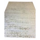 FINE SILVER 'HOPPEN' SILK CARPET, 270cm x 180cm.