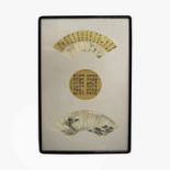 A FINE CHINESE PAINTING GROUP, 19th century, comprising of two fans with calligraphy,