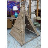 GARDEN TEEPEE, vintage style, wicker construction.