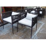 UNOPIUINCE COLLECTION CHAIRS, a set of six, 73cm H.