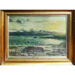 JAMES ORR 'Coastal View', oil on canvas, signed lower right, 36cm x 54cm framed and glazed.