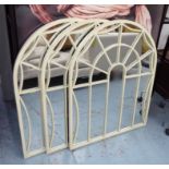 ORANGERY MIRRORS, a set of three, white painted French provincial style, 90cm x 70cm.