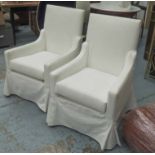 SOFA AND CHAIR COMPANY DINING CHAIRS, a set of four, 97cm H.