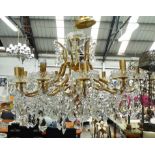 MAISON JANSEN INSPIRED CHANDELIER, 1950's French style, 120cm Drop approx.