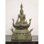 BUDDHA, Laos bronze 19th century, 58cm H.