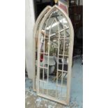 ORANGERY MIRRORS, a set of three, French Gothic style, 158cm x 62cm.