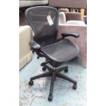 HERMAN MILLER AERON DESK CHAIR, by Bill Stumpf & Don Chadwick, 110cm H.