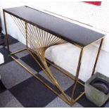 CONSOLE TABLE, 1960's Italian style Helix design, 80cm H x 140cm W x 40cm D.