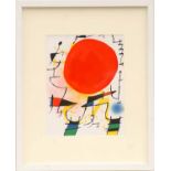 JOAN MIRO 'The sun', lithograph in colours 1972, printed by Mourlot, Cramer 160/3, 30cm x 35cm,