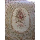 AUBUSSON SAVONNERIE STYLE NEEDLEPOINT CARPET, 510cm x 350cm, of central floral spray reserve.