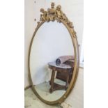 WALL MIRROR, 19th century gilt wood,