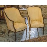 BERGERES, a pair en suite with previous lot, 68cm W.