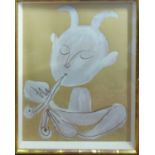 AFTER PABLO PICASSO 'White faun', lithograph, 63cm x 45cm, framed and glazed.