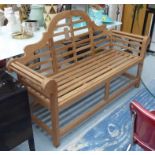 MARLBOROUGH STYLE BENCH, teak, 190cm W.