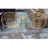 TERRACE SET, 1950's French style gilt finish, 75cm H.