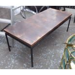 LOW TABLE, vintage style coppered finish, 48cm H.