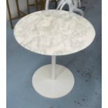 CAMERICH LAMP TABLE, round variegated marble top on stem metal base, 50cm diam x 52cm H.