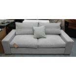 LONDON SOFAS, two seater, on block feet, 200cm W.