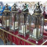 ORANGERY LANTERNS, a collection of five, 70cm H.