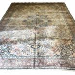 FINE PURE SILK TEHRAN DESIGN RUG,.