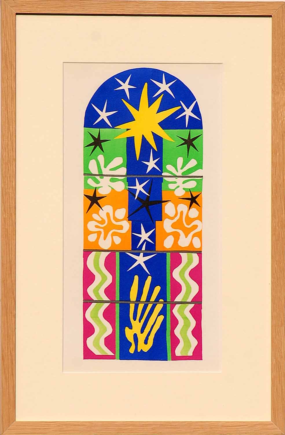 HENRI MATISSE 'Nuite de Noel', original lithograph from the 1954 edition after Matisse's cut outs,