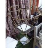 SIDE TABLES, a pair Eichholtz style with gold coloured metal frame,