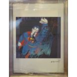 ANDY WARHOL 'Superman', offset lithograph, numbered ed of 100, from Leo Castelli Gallery NY,