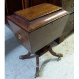 WINE COOLER, Regency mahogany with ebony line inlay,