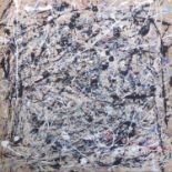 HENRY HADDOCK 'Shutter', acrylic on canvas, signed verso, 100cm x 100cm.