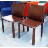 AJ-10 CHAIRS BY CASSINA, four, leather, cost £940 each, 47am W X 43cm D X 82cm H.